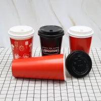 Dispoble Paper Coffee Double Wall 8oz SIP Lids Cups