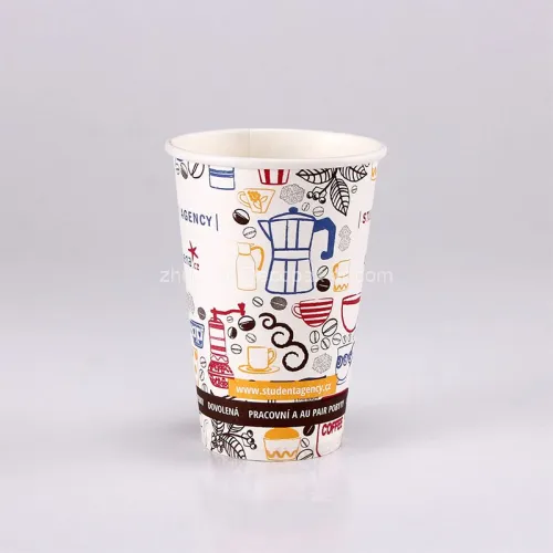 Eco Friendly Disposable Single Wall Paper Cups with Lids
