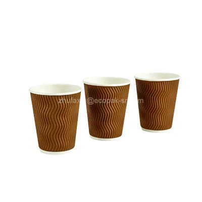 Double Wall Paper Cup for Hot Drink Coffee Tea Cups With Lid