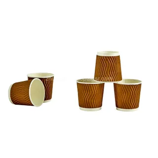 Corrugated 4oz and 7oz and 9oz Printed Drinking Paper Cups