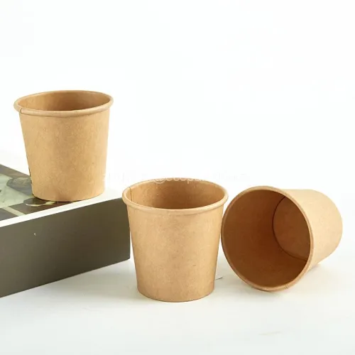 Kraft Paper Customized Disposable Paper Cups Drinking Coffee Cup