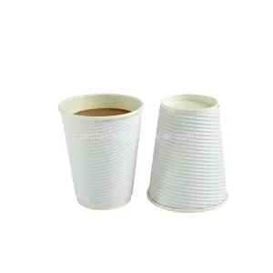 Extra Layer Of Insulation Hot Drink Custom Disposable Coffee Cups With No  Leak