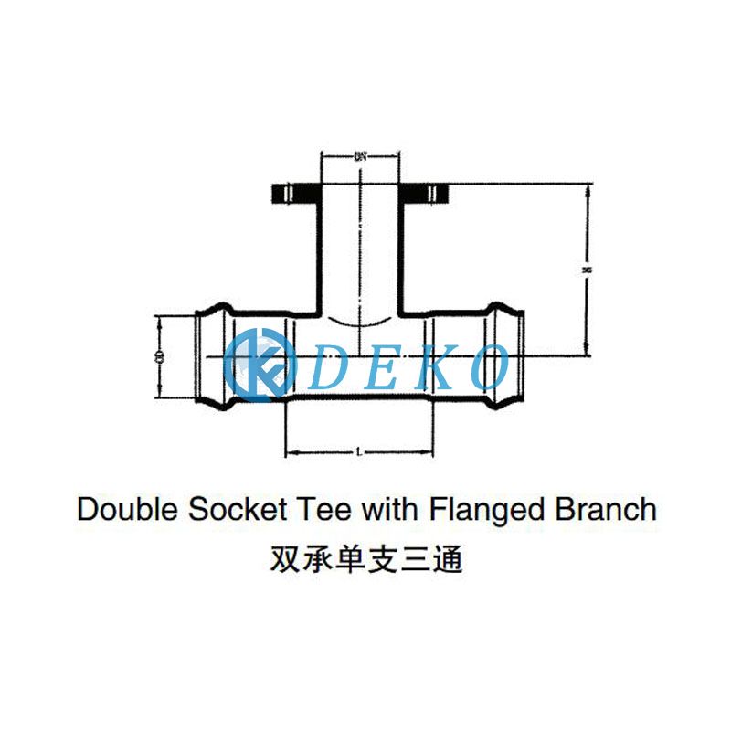 Double Socket Tee with Flanged Branch