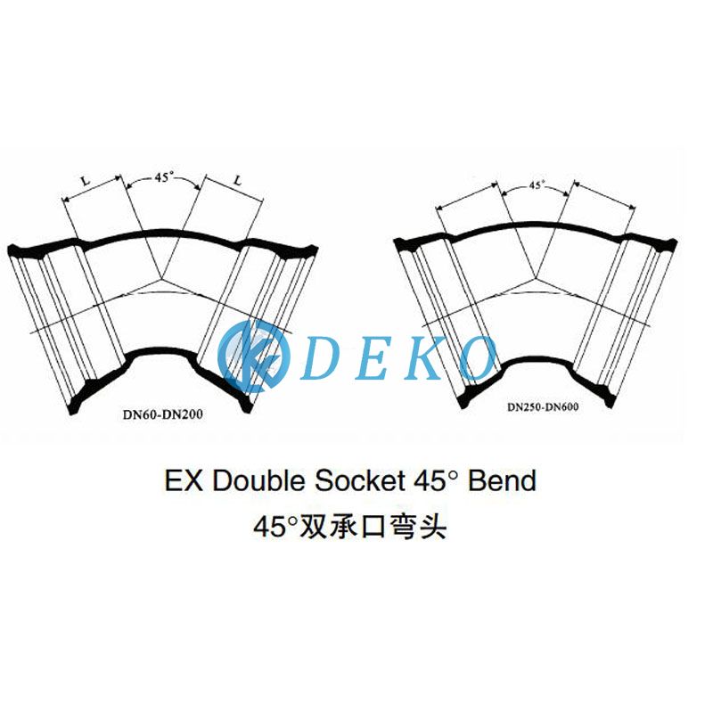EX Double Socket Bend 45 °