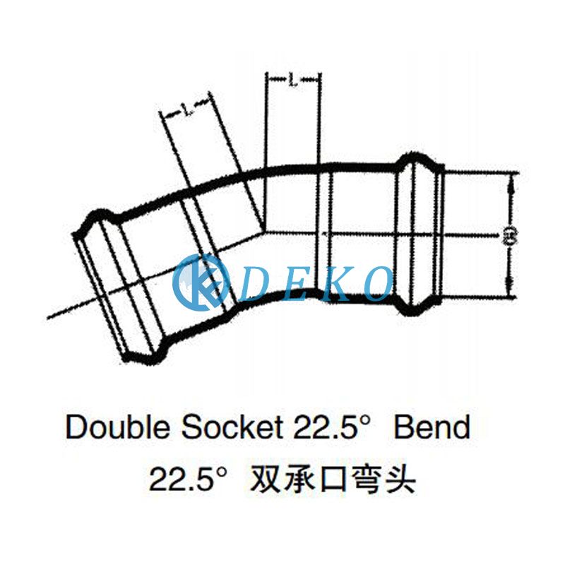 Double Socket Bend 22.5°/30°