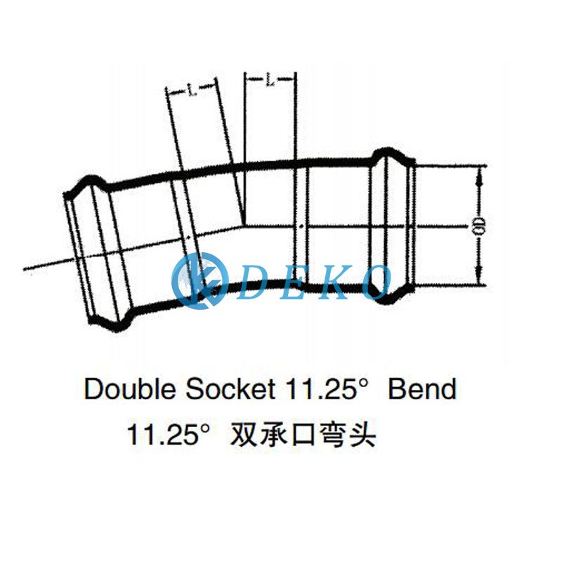 Double Socket 11.25° 45° 90° Bend