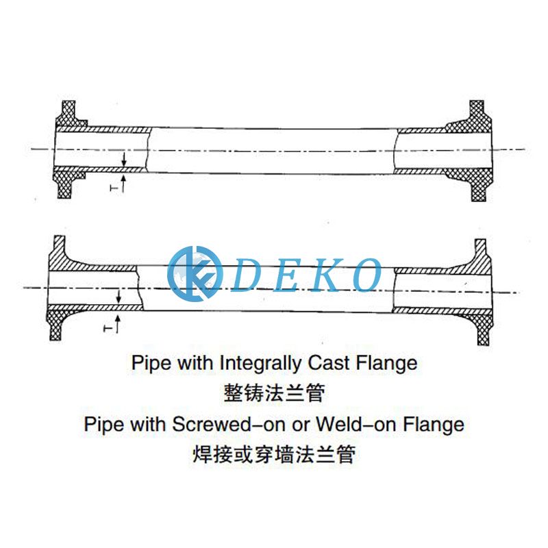 Double flange pipe 