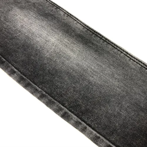 Tissu Denim Satin Noir Noir