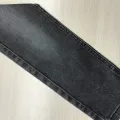 10oz black black satin denim