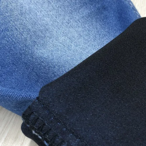 9oz Blue Black Satin Denim