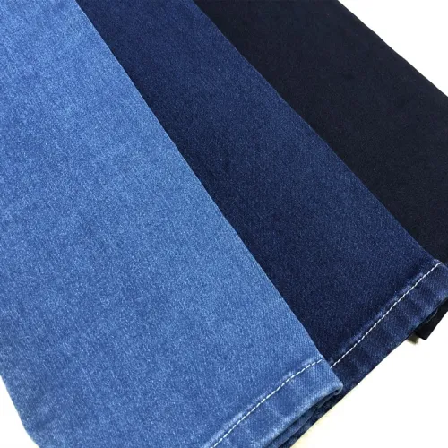 Tecido denim de cetim preto azul