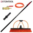 Water fed pole system window cleaning brush