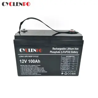 Factory Price 12.8 Volt Life PO4 Battery 100Ah For RV Marine Solar