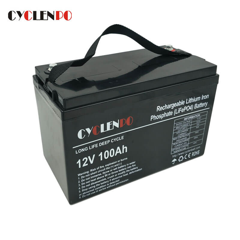 Factory Price 12.8 Volt Life PO4 Battery 100Ah For RV Marine Solar