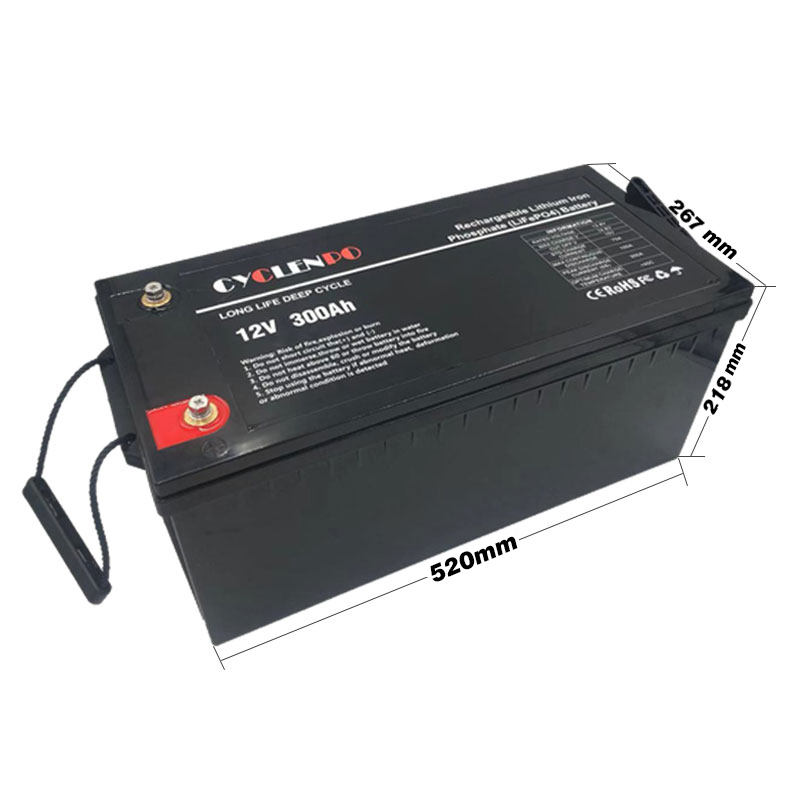 Bateria LiFePO4 de fonte de fábrica 12V 300Ah