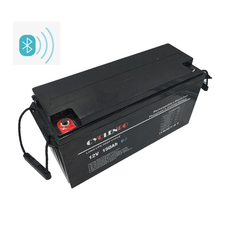 Li Ion LiFePO4 Battery 12V 150Ah Pack With Bluetooth Function
