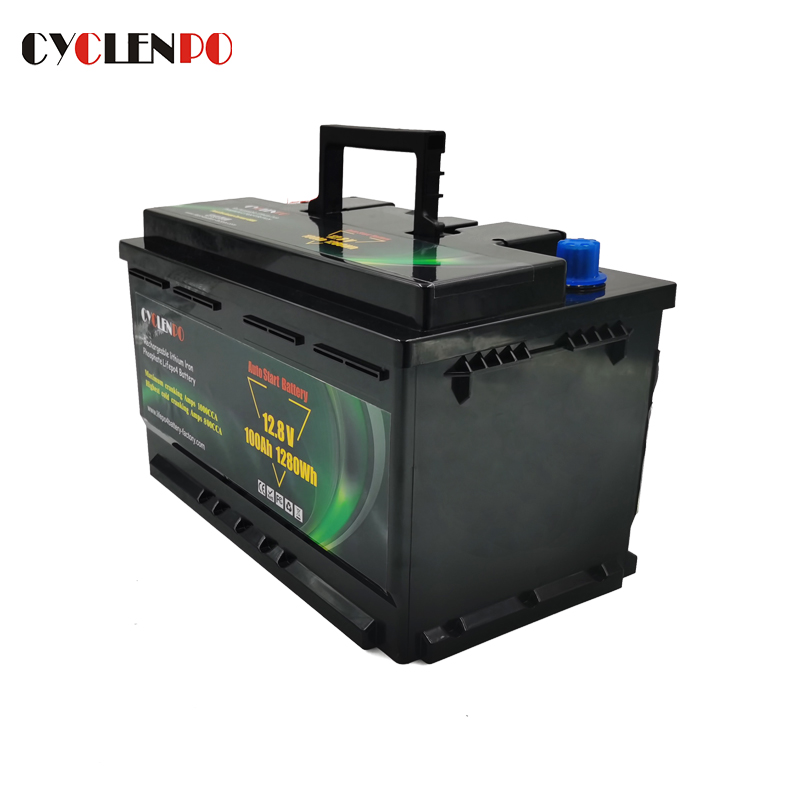 Fabriksforsyning lifepo4 startbatteri 12v 100ah