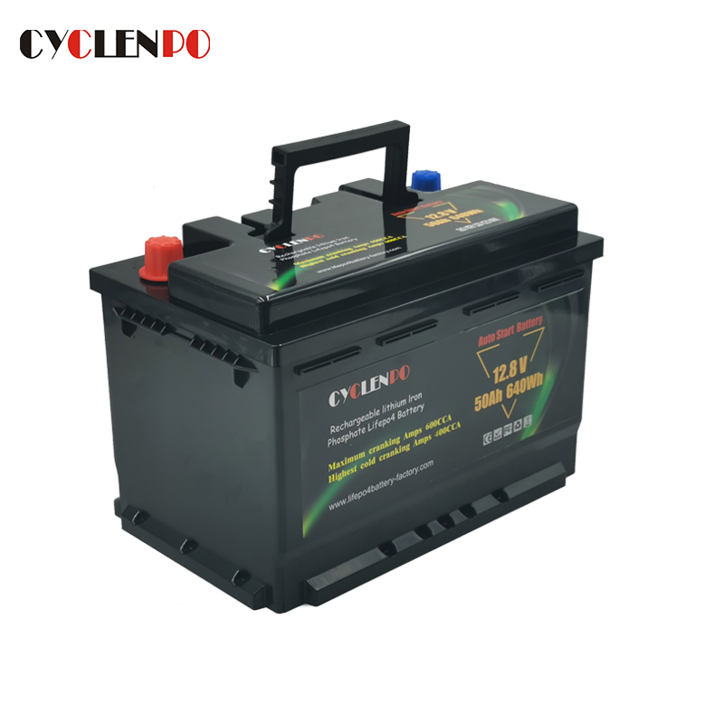 Lithium Ion Battery 12V 50Ah, LiFePO4 Auto Battery 12V, Applied to