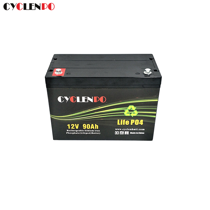 Bateria recarregável de íon-lítio LifePO4 12V 90Ah para carro