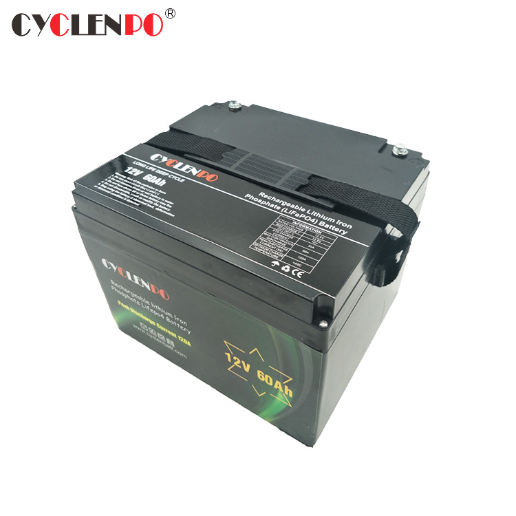 High Performance Lifepo4 12V 60Ah Battery Pack For Car Boat and Solar 