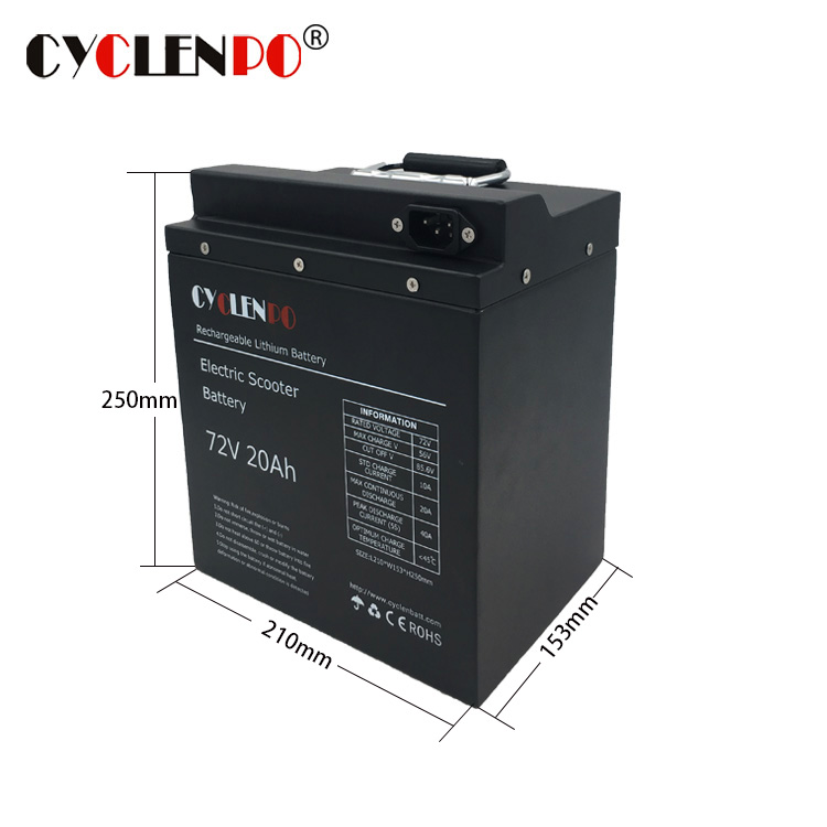 High Performance 72V 20Ah Lifepo4 Lithiun Battery For Electric Scooter And E Bike