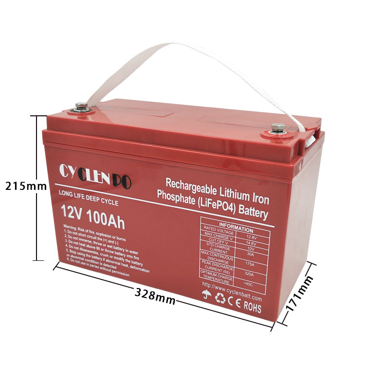Lifepo4 12.8 V 100Ah Battery Pack For Lead Acid Gel AGM Replacement