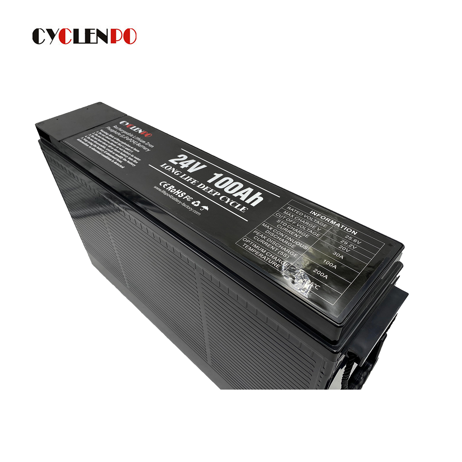 Rechargeable 24v 100ah 200ah lithium battery for solar energy system