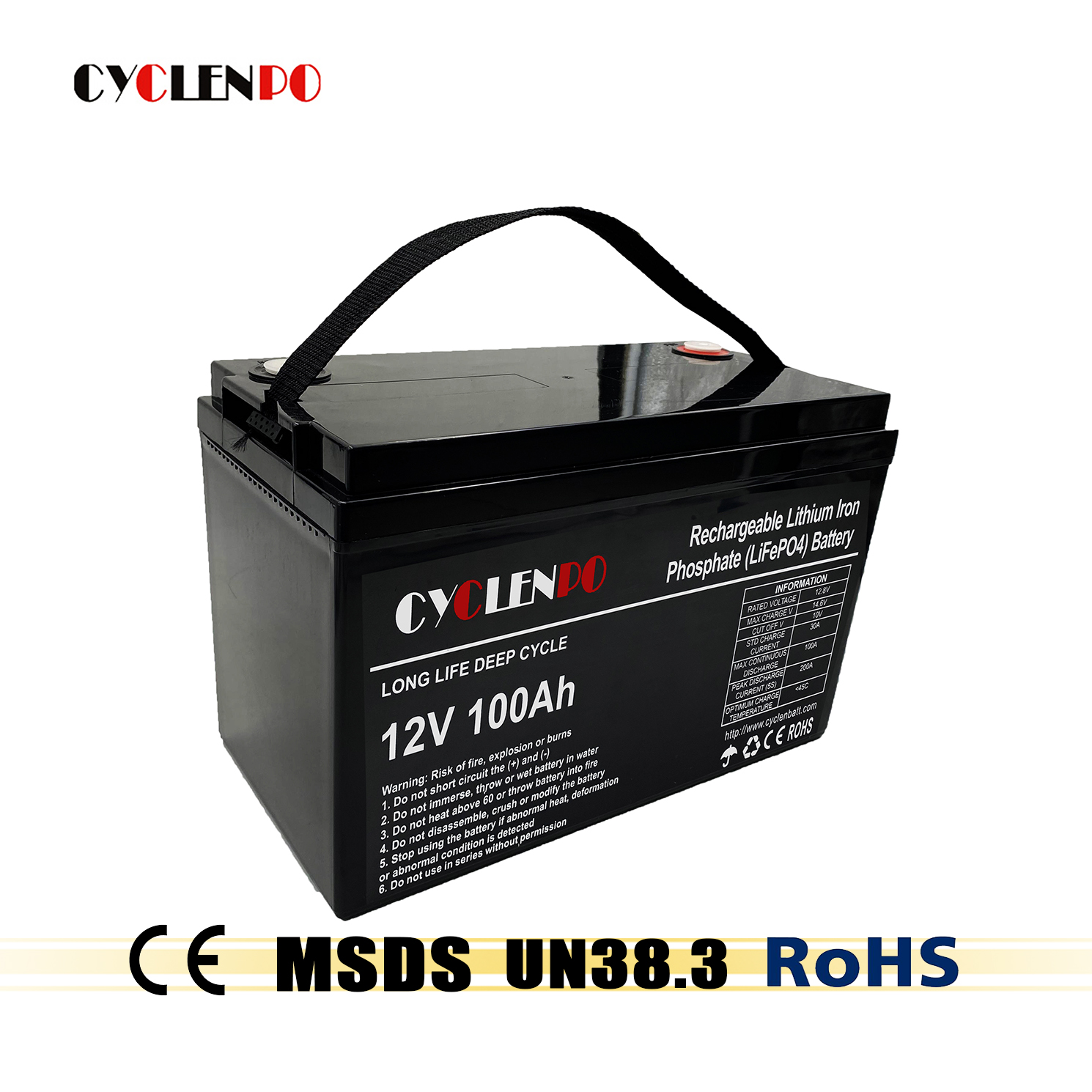 12v 100ah lifepo4 battery pack for energy storge