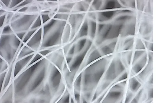 hot air non-woven fabric under microscope
