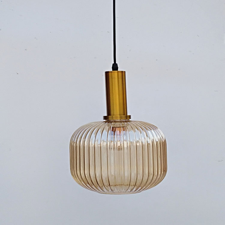 Amber Smoky Glass Shade für Lampe