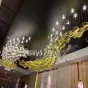 Oval Glass For Hotel Lobby Chandeliers