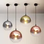 Gradient Gold Rose Chrome Round Ball Glass Lamp