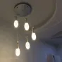 Lámpara colgante led de cristal moderna