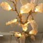 Postmodern copper tree branch glass chandelier