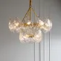 Shell-shaped glass living room chandelier