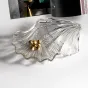 Araña de salón de cristal en forma de concha