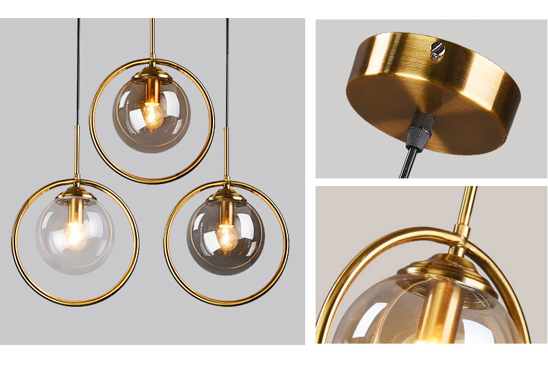 Modern Glass Chandelier Lights for Restaurant Lamps