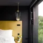 Lámpara colgante de globo de vidrio blanco para uso residencial