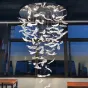 Iluminación de hotel personalizada de plumas de vidrio