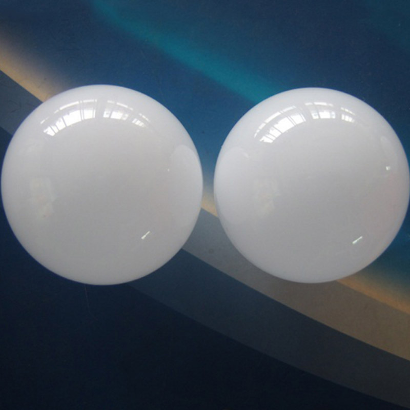 Blown Opal White Round Glass Shade For Lamp