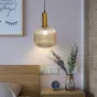 Modern Colourful Ribs Glass Pendant Lamp