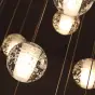 Lámpara de araña colgante de cristal de burbuja