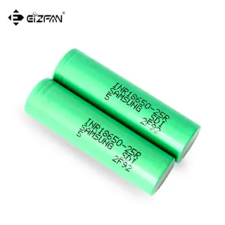 Samsung INR 25R 18650 battery with 2500mAh 20A continuous dicharge current for Camera and battery pack
