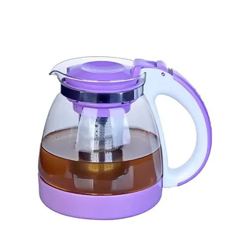 25 oz. Tempered Glass Tea Pot Infuser with Stainless Steel Basket – Revival  Tea Company