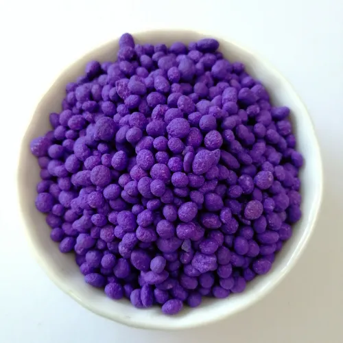 Fertilizante compuesto NPK 15-5-20+2MgO+TE, fertilizante de color púrpura