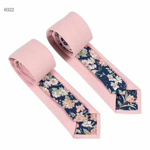 Nouveau 100% coton de haute qualité deux modèles de cravates florales pour hommes