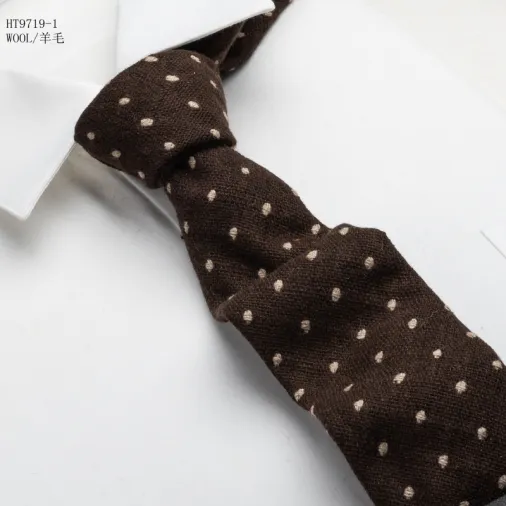 Niestandardowe zimowe krawaty modne wełniane krawaty męskie
