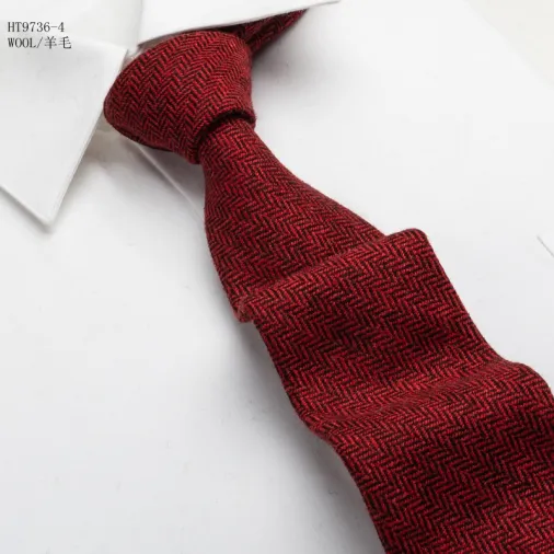 Aangepaste winter stropdassen mode wollen stropdassen mannen