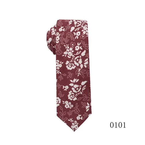 Custom Latest Design Tie Casual Cotton Neck Ties For Men Floral Neck Tie