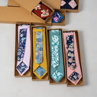 Neue hochwertige 100% Baumwolle Zwei Designs Blumen Krawatten für Männer